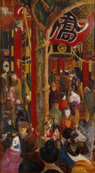 木村荘八 《浅草寺の春》1936年 北野美術館蔵