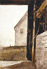 アンドリュー･ワイエス　《オルソンの家》1966年  丸沼芸術の森蔵 Ⓒ Andrew Wyeth / ARS, New York / JASPAR, Tokyo, 2016 E2032