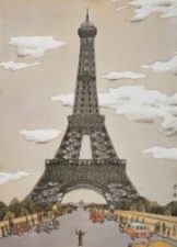 《パリのエッフェル塔》 水彩画 1961年