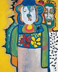 中村正義 《男女》 1963年 特別展示室第Ⅰ期「Happy Yellow」